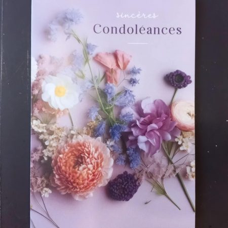 Carte Sincères Condoléances